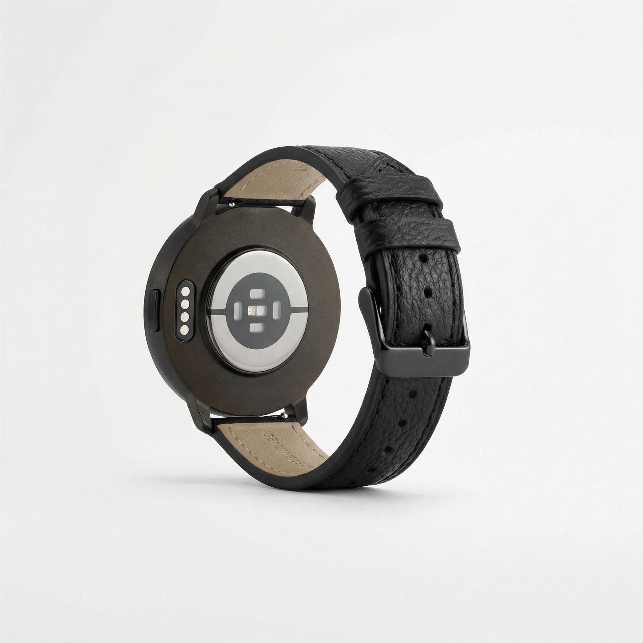 Watch2Care Vital Smartwatch (Black Case) - Black Leather Strap