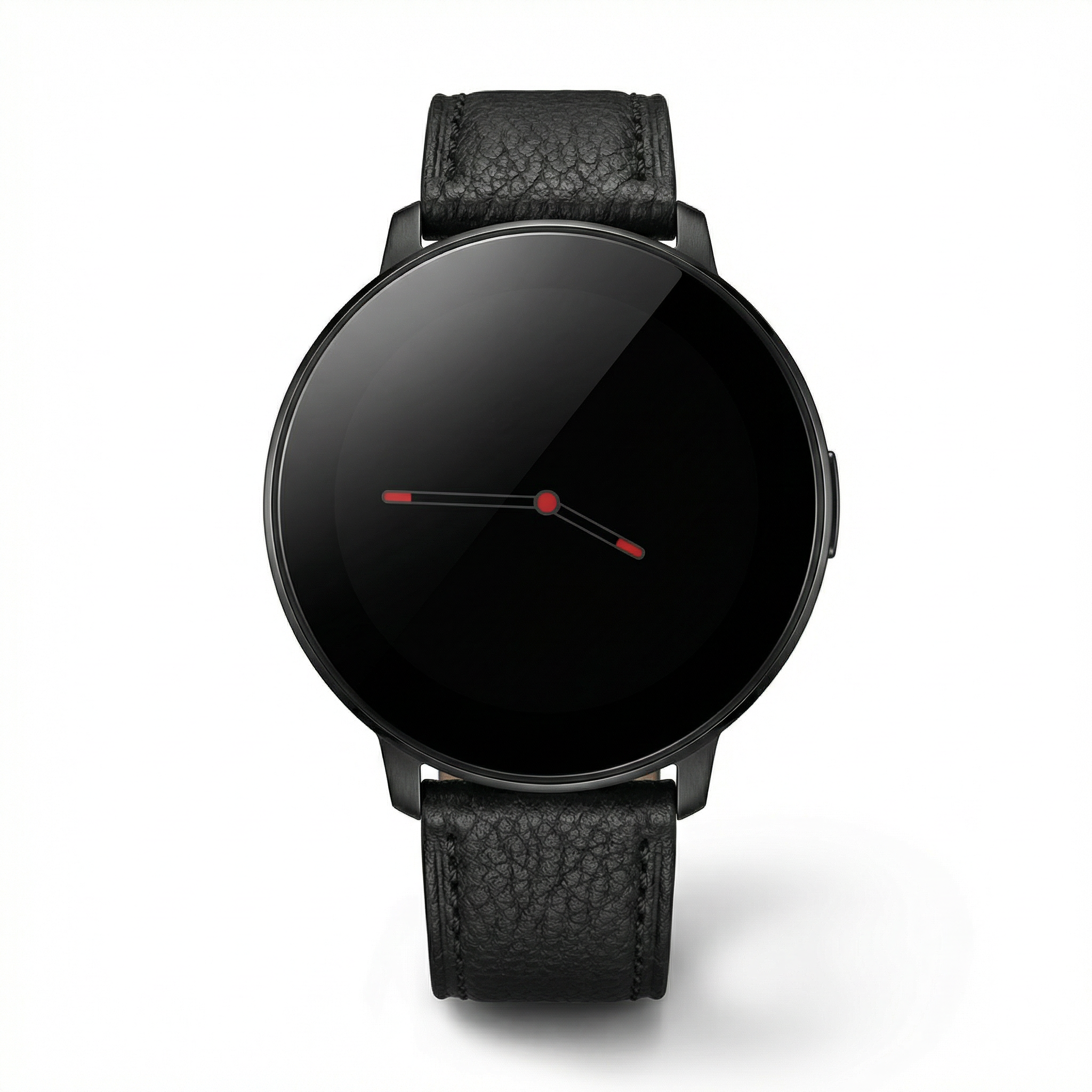 Watch2Care Vital Smartwatch (Black Case) - Black Leather Strap