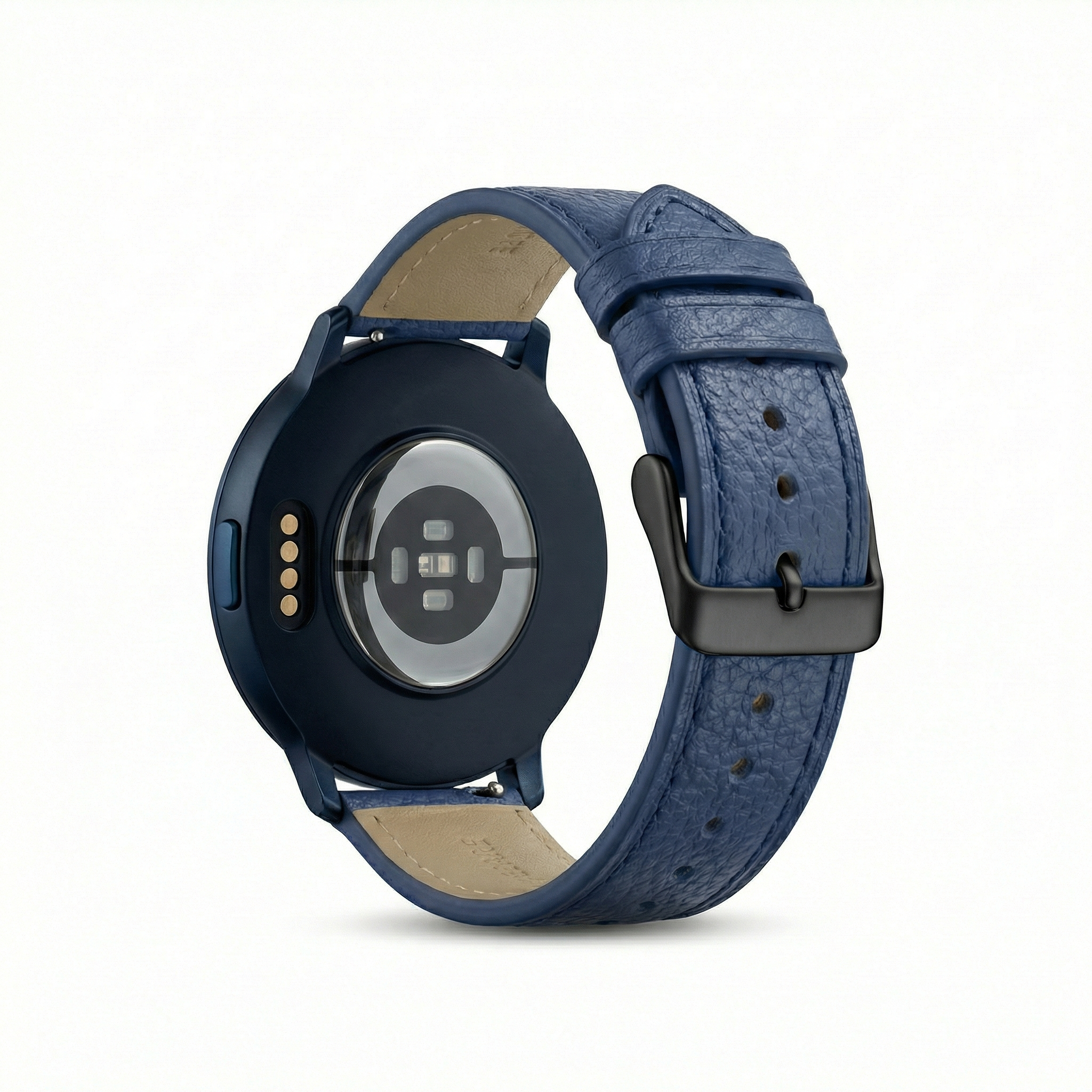 Watch2Care Vital Smartwatch (Navy Blue Case) - Blue Leather Strap