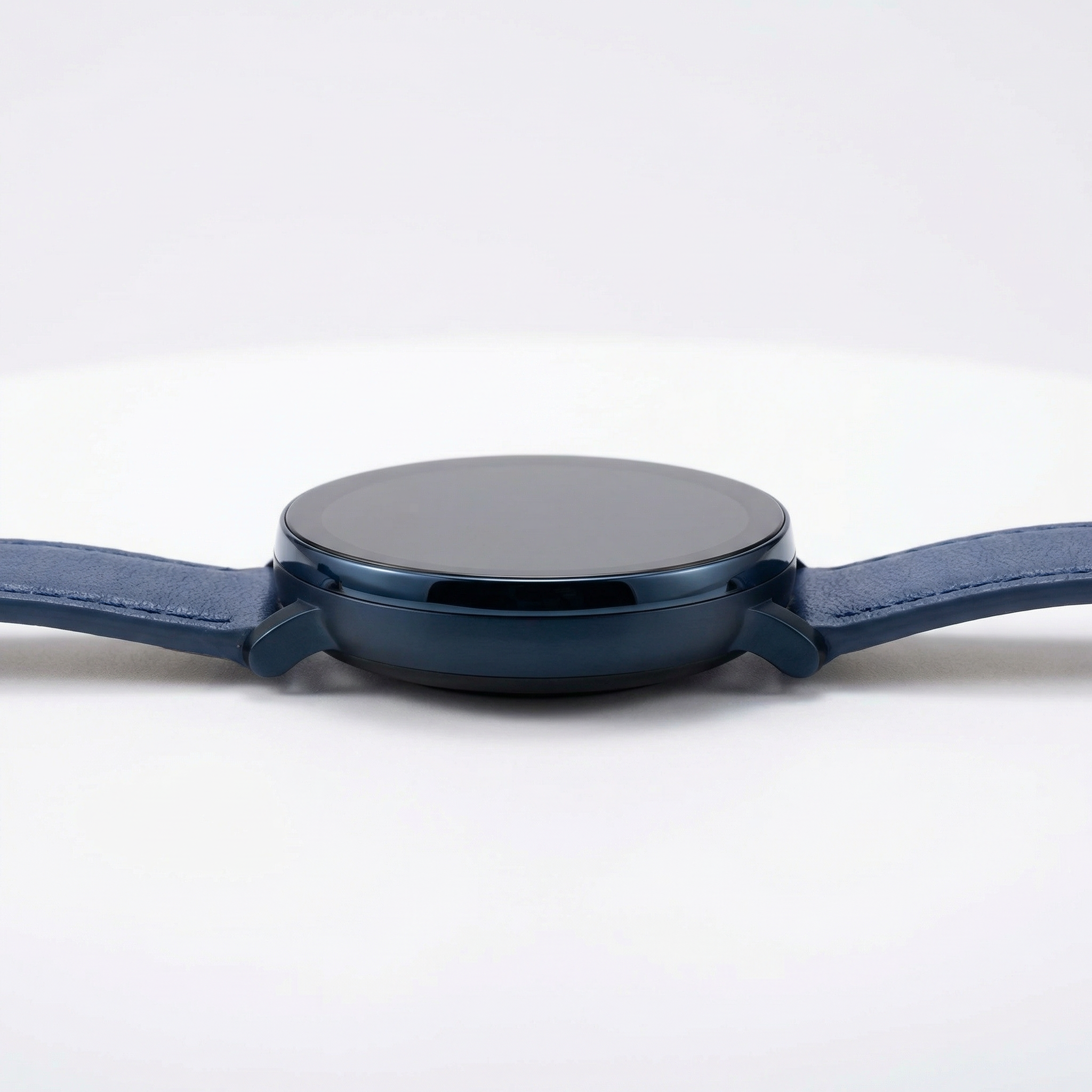 Watch2Care Vital Smartwatch (Navy Blue Case) - Blue Leather Strap