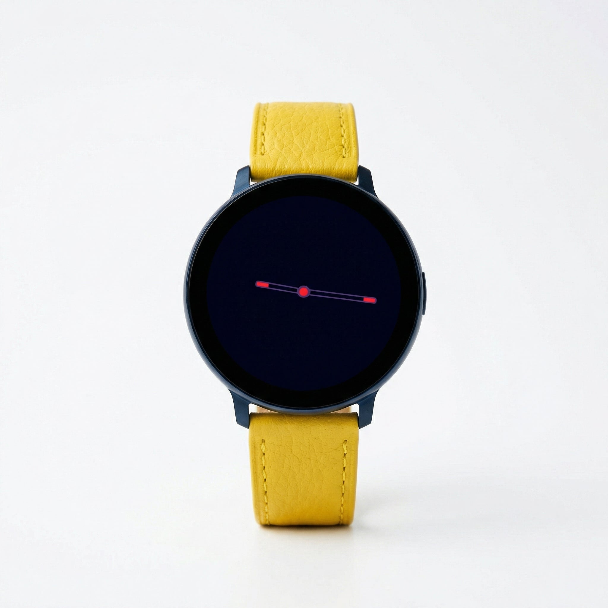 Watch2Care Vital Smartwatch (Navy Blue Case) - Yellow Leather Strap