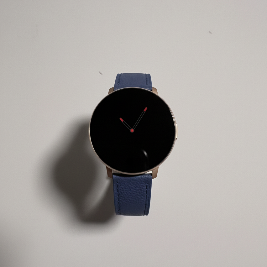 Watch2Care Vital Smartwatch (Rose Gold Case) - Blue Leather Strap